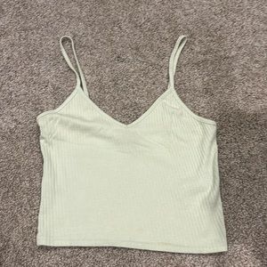 Topshop Ribbed Crop Tank Top